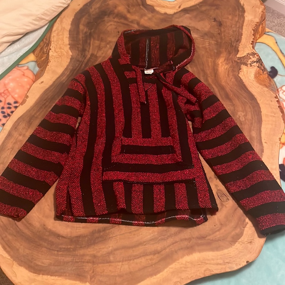 Black and red Baja pullover hoodie